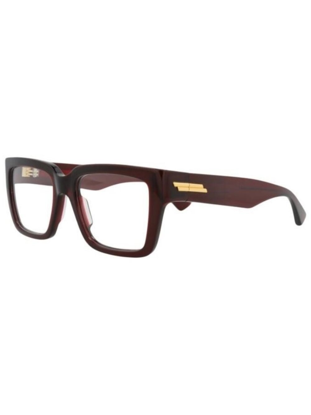 New Bottega Veneta Womens Square/Rectangle Burgundy Burgundy Transparent Fashion